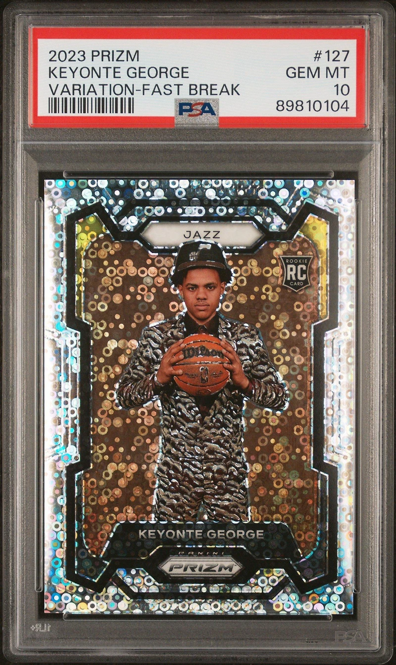 2023 Panini Prizm 127 Keyonte George Variation-fast Break PSA 10