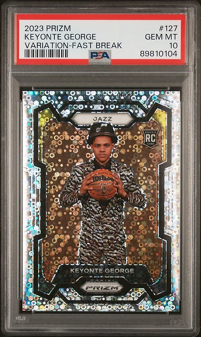 2023 Panini Prizm 127 Keyonte George Variation-fast Break PSA 10