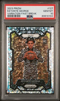 2023 Panini Prizm 127 Keyonte George Variation-fast Break PSA 10