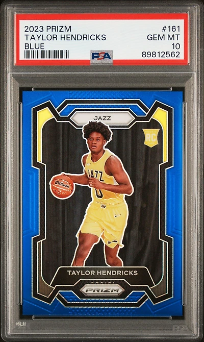 2023 Panini Prizm 161 Taylor Hendricks Blue Prizm PSA 10