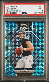 2023 Panini Mosaic 377 Will Levis Reactive Blue PSA 9