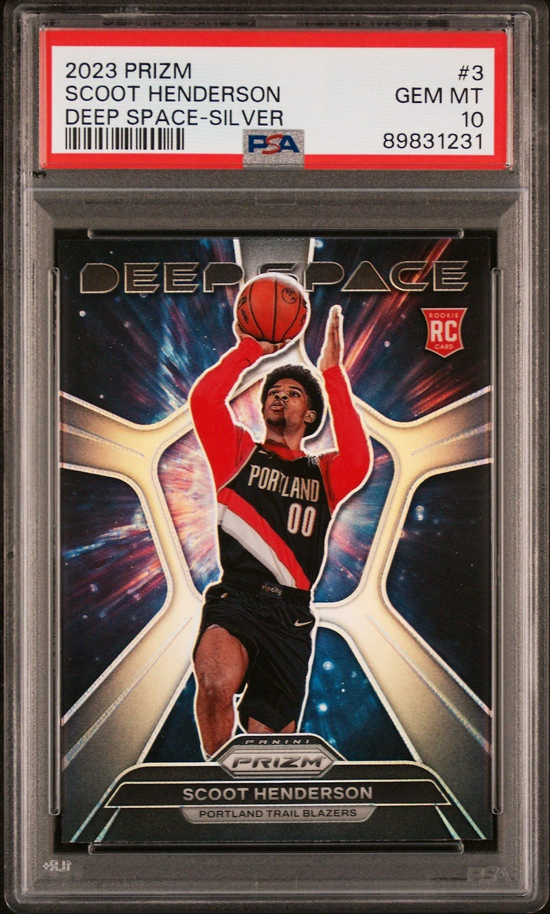 2023 Panini Prizm Deep Space 3 Scoot Henderson Silver Prizm PSA 10