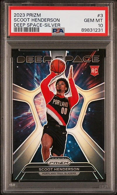2023 Panini Prizm Deep Space 3 Scoot Henderson Silver Prizm PSA 10