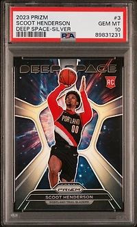 2023 Panini Prizm Deep Space 3 Scoot Henderson Silver Prizm PSA 10