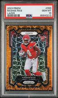 2023 Panini Prizm 350 Rashee Rice Lazer Prizm PSA 10