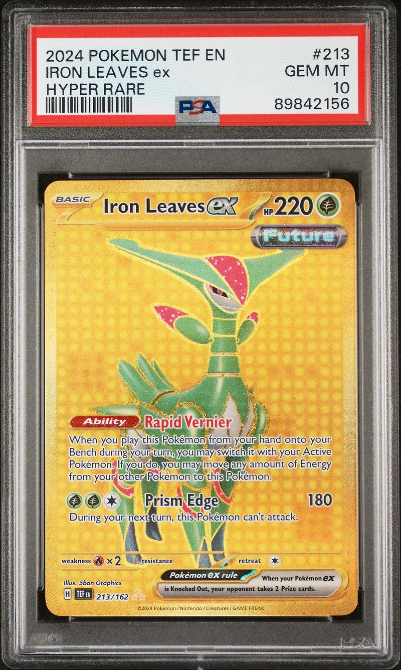2024 Pokemon Tef En-temporal Forces Iron Leaves Ex PSA
