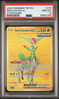 2024 Pokemon Tef En-temporal Forces Iron Leaves Ex PSA