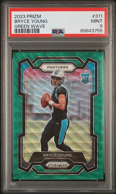 2023 Panini Prizm 311 Bryce Young Green Wave PSA 9