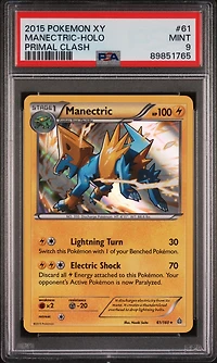 2015 Pokemon Xy Primal Clash 61 Manectric-holo PSA 9