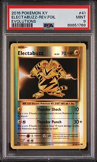 2016 Pokemon Xy Evolutions 41 Electabuzz-reverse Foil PSA 9