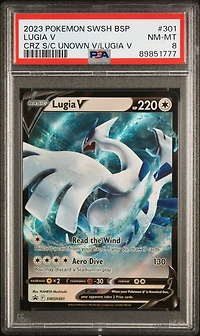 2023 Pokemon Swsh Black Star Promo 301 Lugia V PSA 8