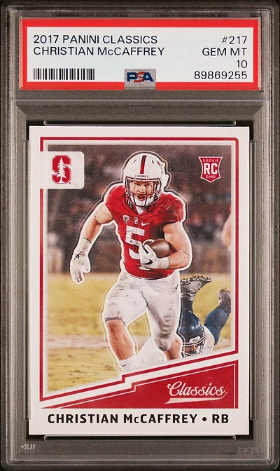 2017 Panini Classics 217 Christian Mccaffrey PSA 10
