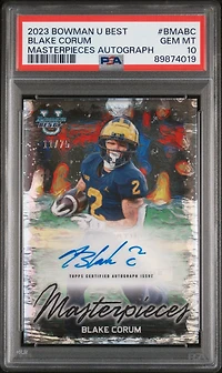 2023 Bowman University Best Bowman Masterpieces Autographs Bmabc Blake Corum PSA 10