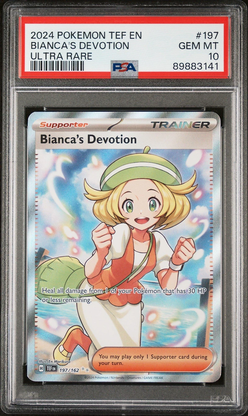 2024 Pokemon Tef En-temporal Forces 197 Bianca's Devotion Ultra Rare PSA 10