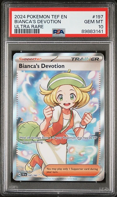 2024 Pokemon Tef En-temporal Forces 197 Bianca's Devotion Ultra Rare PSA 10