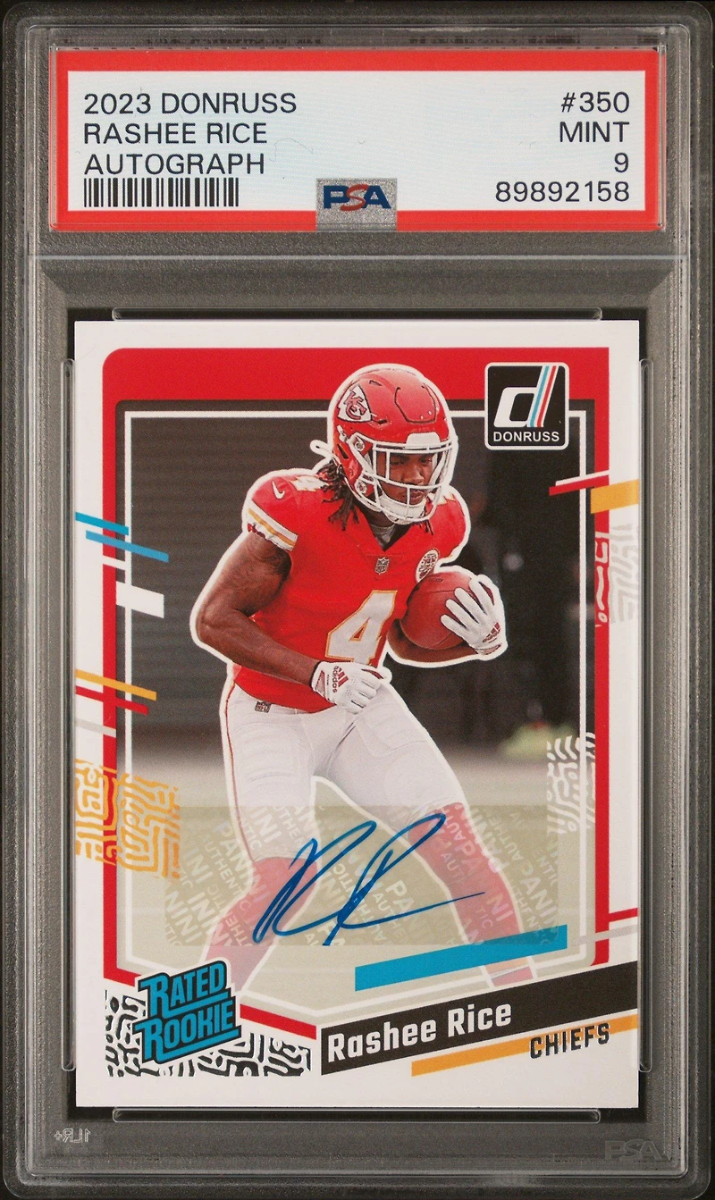 2023 Panini Donruss 350 Rashee Rice Autograph PSA 9