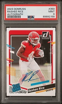 2023 Panini Donruss 350 Rashee Rice Autograph PSA 9