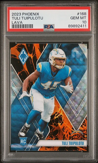 2023 Panini Phoenix 168 Tuli Tuipulotu Lava PSA 10