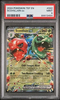 2024 Pokemon Tef En-temporal Forces 022 Scovillain Ex PSA 9