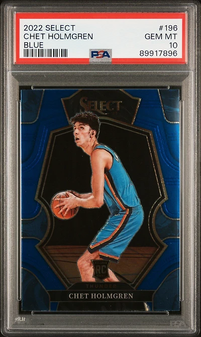 2022 Panini Select 196 Chet Holmgren PSA 10