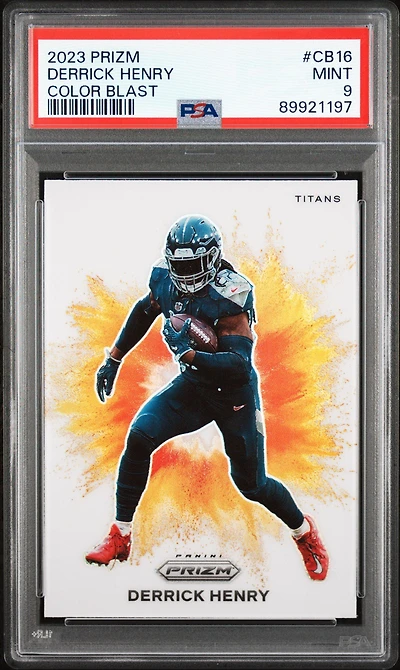 2023 Panini Prizm Color Blast Cb16 Derrick Henry PSA 9