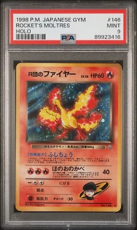 1998 Pokemon Japanese Gym 146 Rocket's Moltres PSA 9