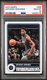 2023 Panini Nba Hoops 286 Anthony Edwards PSA 10