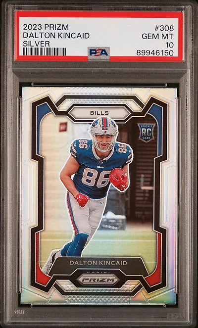 2023 Panini Prizm 308 Dalton Kincaid Silver Prizm PSA 10