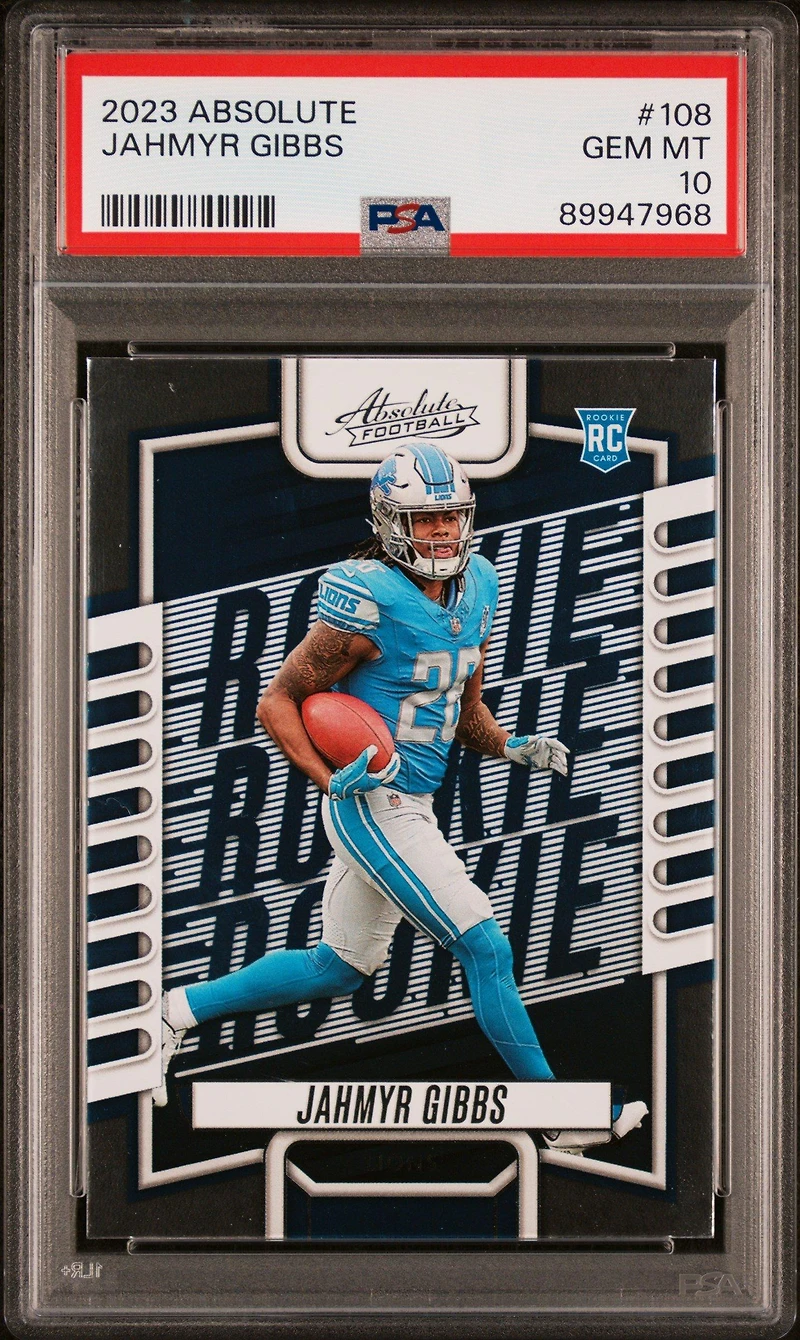 2023 Panini Absolute 108 Jahmyr Gibbs PSA 10