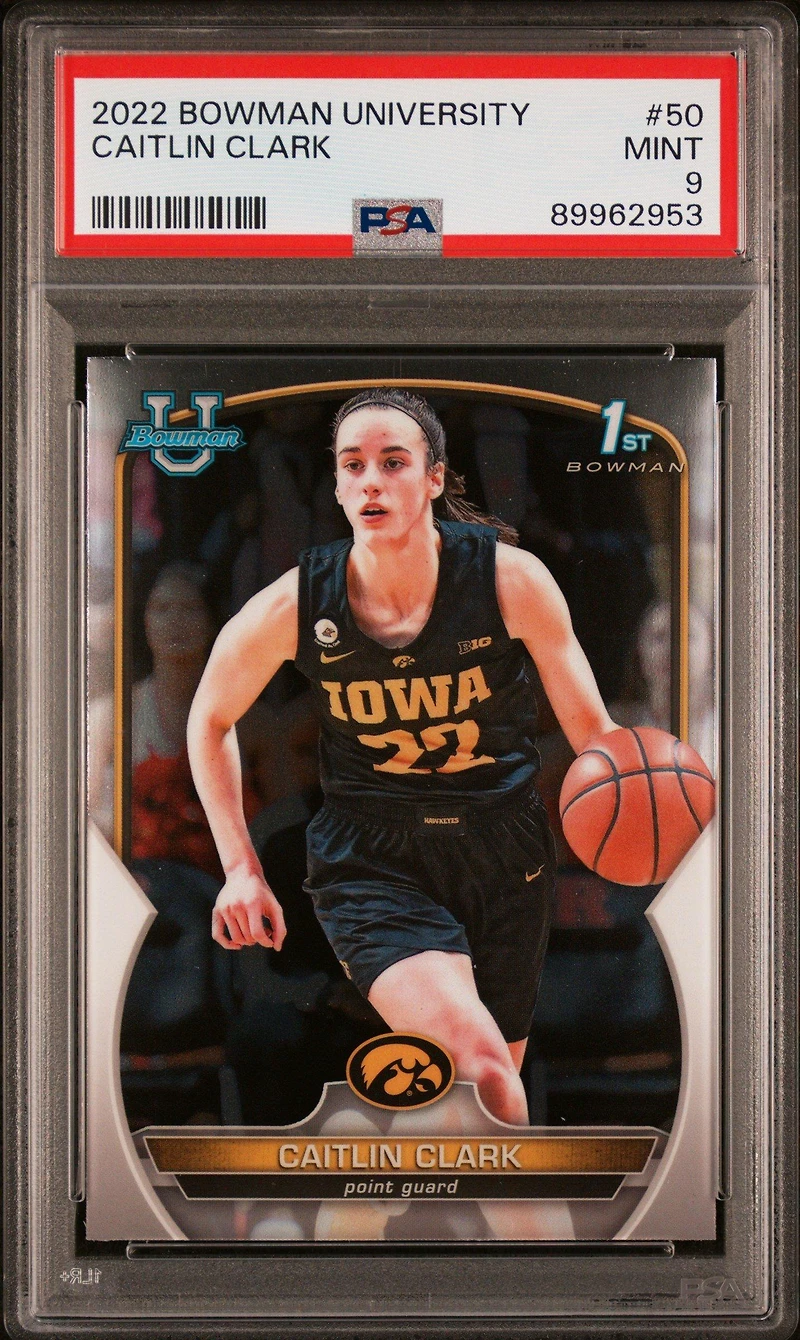 2022 Bowman Chrome University 50 Caitlin Clark PSA