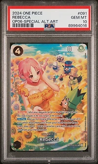 2024 One Piece Op06-wings Of The Captain 091 Rebecca Special Alternate Art PSA 10
