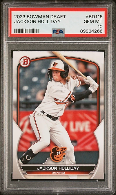 2023 Bowman Draft Bd118 Jackson Holliday PSA 10