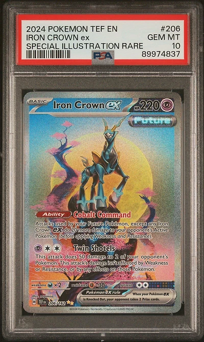 2024 Pokemon Tef En-temporal Forces Iron Crown Ex PSA