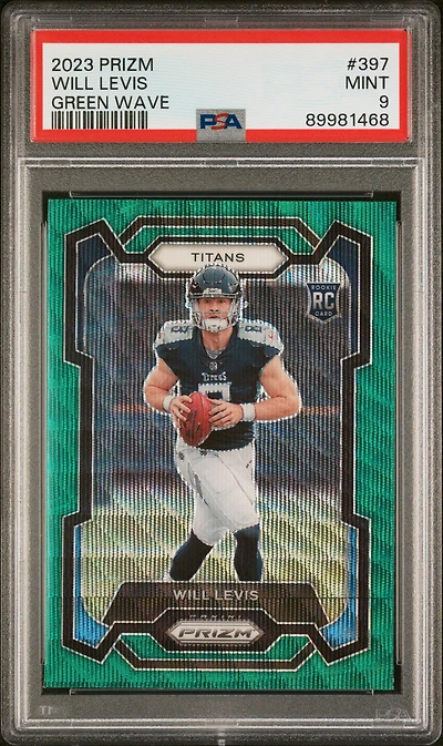 2023 Panini Prizm 397 Will Levis Green Wave PSA 9