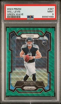 2023 Panini Prizm 397 Will Levis Green Wave PSA 9