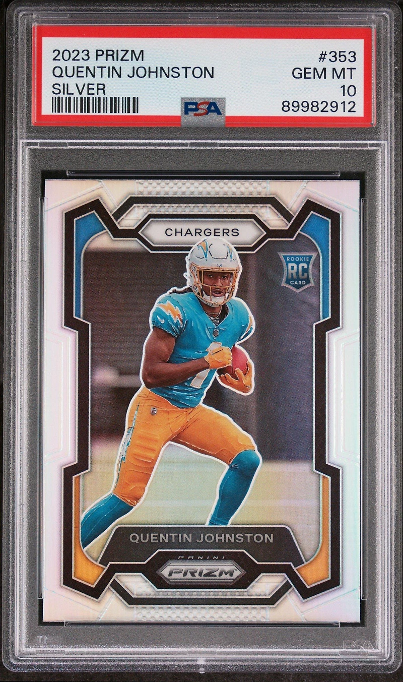 2023 Panini Prizm 353 Quentin Johnston Silver Prizm PSA 10
