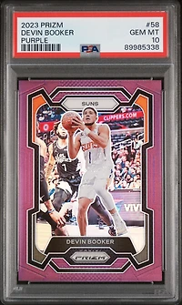 2023 Panini Prizm 58 Devin Booker Purple Prizm PSA 10