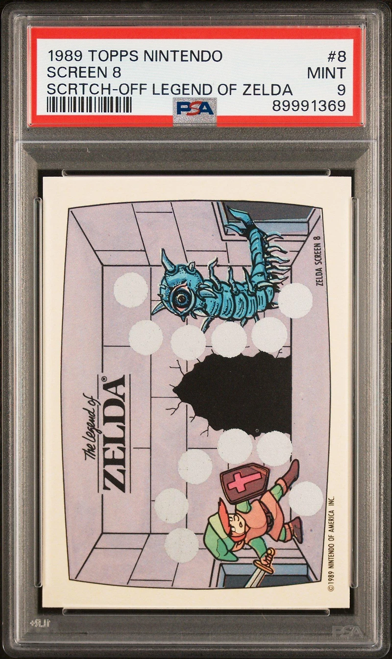 1989 Topps Nintendo Scratch-off Legend Of Zelda 8 Screen 8 PSA 9
