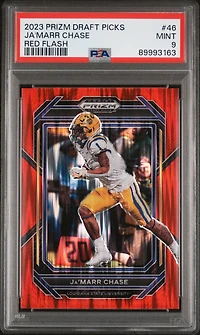 2023 Panini Prizm Draft Picks 46 Ja'marr Chase Red Flash PSA