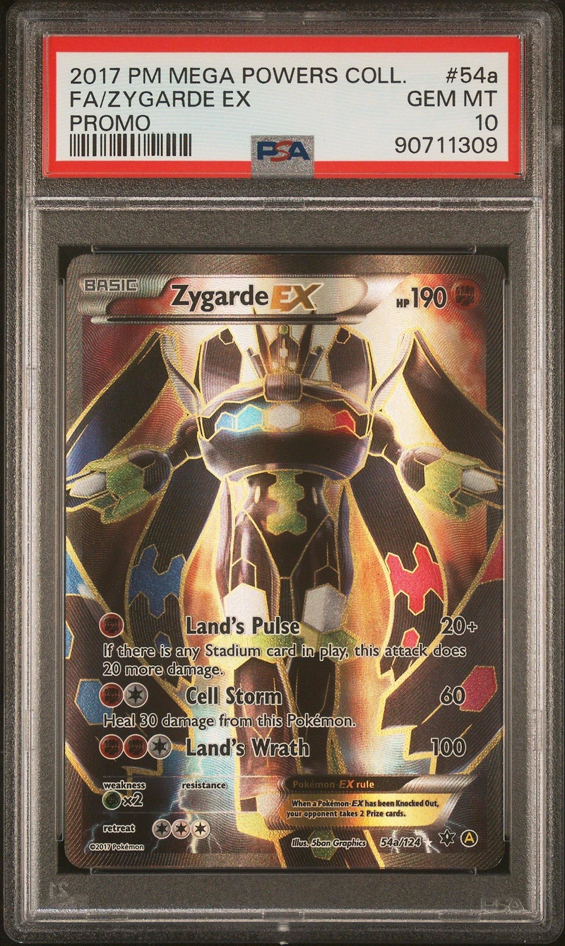 2017 Pokemon Mega Powers Collection Promo 54a Fa/zygarde Ex PSA 10