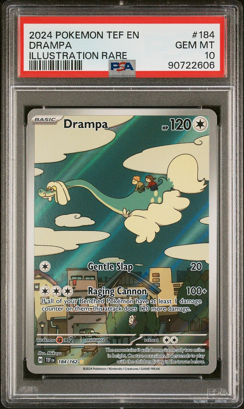 2024 Pokemon Tef En-temporal Forces 184 Drampa PSA 10