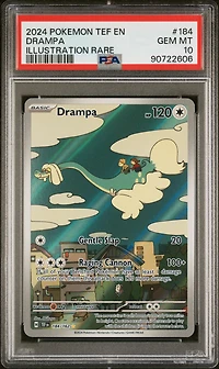 2024 Pokemon Tef En-temporal Forces 184 Drampa PSA 10