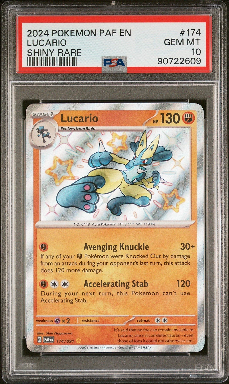 2024 Pokemon Paf En-paldean Fates 174 Lucario PSA