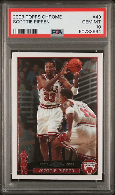 2003 Topps Chrome 49 Scottie Pippen PSA 10