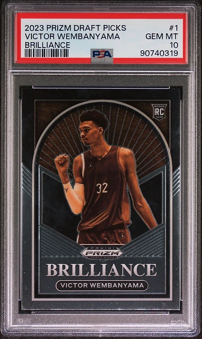 2023 Panini Prizm Draft Picks Brilliance 1 Victor Wembanyama PSA 10