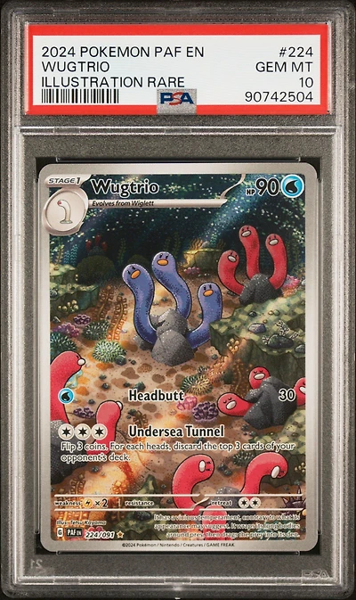 2024 Pokemon Paf En-paldean Fates 224 Wugtrio PSA