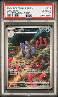 2024 Pokemon Paf En-paldean Fates 224 Wugtrio PSA