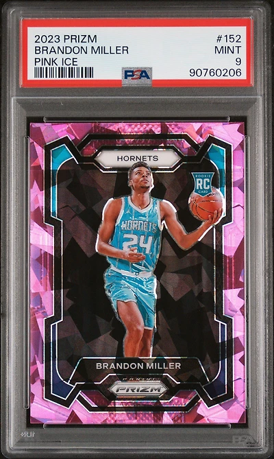 2023 Panini Prizm 152 Brandon Miller Pink Ice PSA
