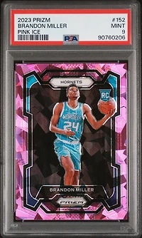 2023 Panini Prizm 152 Brandon Miller Pink Ice PSA
