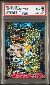2022 Panini Select 495 Matthew Stafford Cosmic Prizm PSA 10